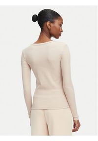Guess Bluzka V4BP07 K8RT2 Beżowy Slim Fit. Kolor: beżowy. Materiał: wiskoza #3