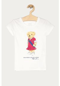 Polo Ralph Lauren - T-shirt dziecięcy 128-176 cm. Okazja: na co dzień. Typ kołnierza: polo. Kolor: biały. Materiał: bawełna, dzianina. Wzór: nadruk. Styl: casual #1