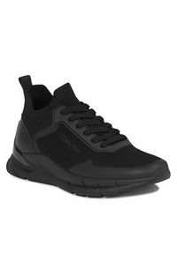 Calvin Klein Sneakersy Low Top Lace Up Knit HM0HM01266 Czarny. Kolor: czarny. Materiał: materiał