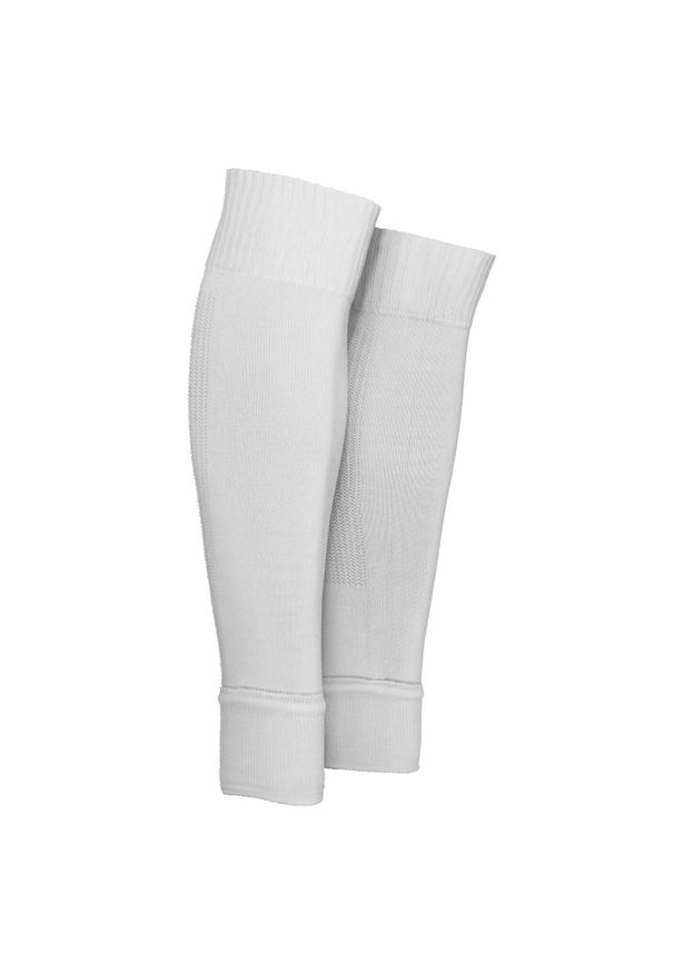 PROSKARY - Getry tuby piłkarskie bez stopy Proskary Junior. Kolor: biały. Sport: piłka nożna