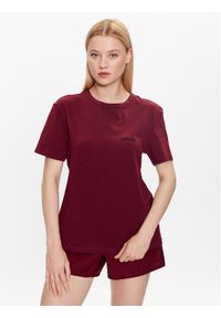 Calvin Klein Underwear Koszulka piżamowa 000QS6890E Bordowy Regular Fit. Kolor: czerwony. Materiał: bawełna