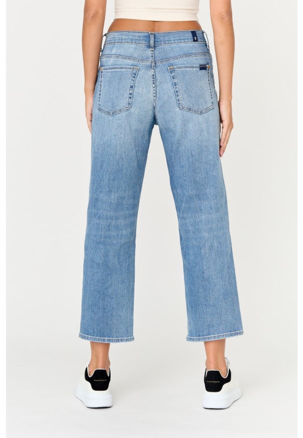 7 FOR ALL MANKIND Błękitne jeansy damskie THE MODERN STRAIGHT TRILIG, Rozmiar 30. Kolor: niebieski