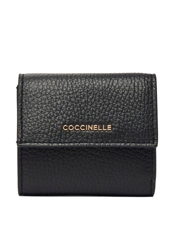 Coccinelle Portfel Metallic E2 MW5 11 B8 01 Czarny. Kolor: czarny. Materiał: skóra