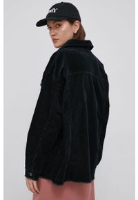 only - Only kurtka sztruksowa kolor czarny przejściowa oversize. Kolor: czarny. Materiał: sztruks #5