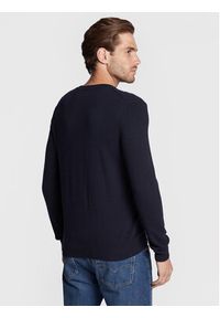 Sisley Sweter 102HS1B17 Granatowy Regular Fit. Kolor: niebieski. Materiał: wełna