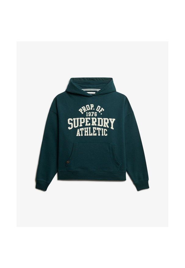 Bluza damska z kapturem Superdry Athletic Essentials. Typ kołnierza: kaptur. Kolor: zielony