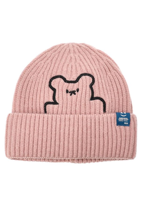 Różowa Ciepła Czapka Damska Moraj. Kolor: różowy. Materiał: jeans. Styl: sportowy, elegancki, casual