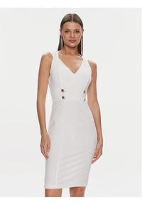 Rinascimento Sukienka koktajlowa CFC0019370002 Biały Regular Fit. Kolor: biały. Materiał: syntetyk. Styl: wizytowy #1