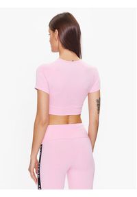 Guess Top V3RP16 KABR0 Różowy Slim Fit. Kolor: różowy. Materiał: bawełna, syntetyk #5