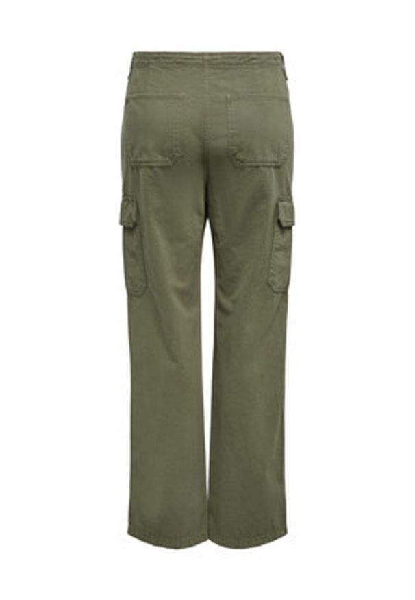 only - ONLY Spodnie materiałowe 15300976 Zielony Loose Fit. Kolor: zielony. Materiał: bawełna