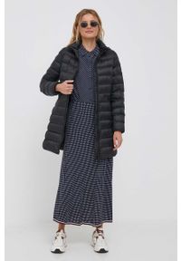 TOMMY HILFIGER - Tommy Hilfiger kurtka damska kolor czarny przejściowa. Typ kołnierza: kaptur. Kolor: czarny. Materiał: poliester #3