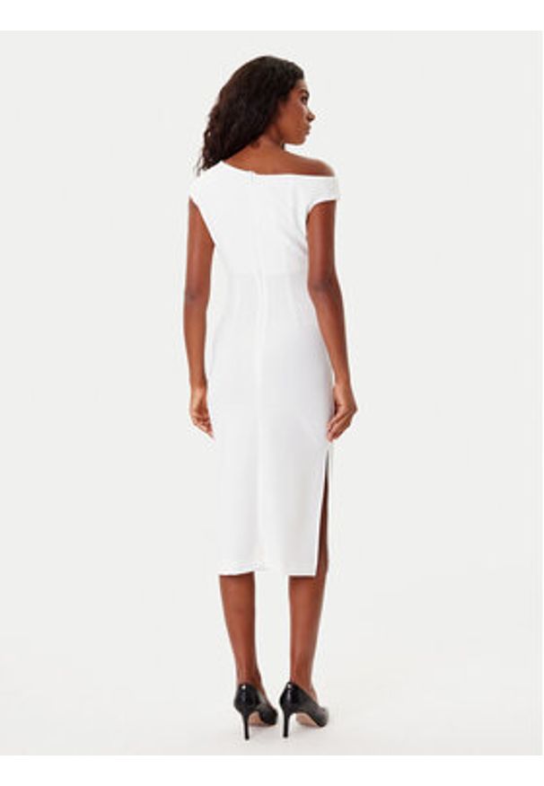 Rinascimento Sukienka koktajlowa CFC0125334003 Biały Slim Fit. Kolor: biały. Materiał: syntetyk. Styl: wizytowy