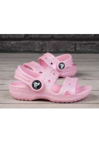 Sandały dziecięce dla dziewczynek Crocs CLASSIC CROCS GLITTER. Kolor: różowy