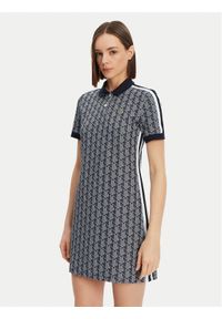 Lacoste Sukienka codzienna EF2655 Granatowy Slim Fit. Okazja: na co dzień. Kolor: niebieski. Materiał: bawełna. Typ sukienki: proste. Styl: casual