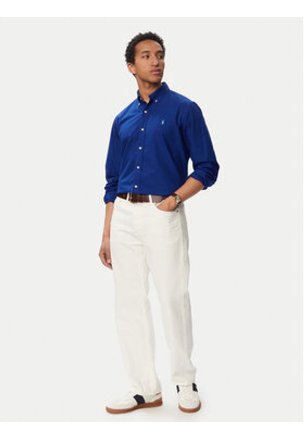 Polo Ralph Lauren Koszula 710805564513 Fioletowy Regular Fit. Typ kołnierza: polo. Kolor: fioletowy. Materiał: bawełna