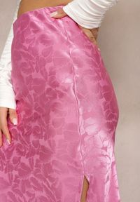 Renee - Różowa Długa Spódnica Casualowa z Gumką w Talii Grelvia. Okazja: na co dzień. Kolor: różowy. Długość: długie. Styl: casual #2
