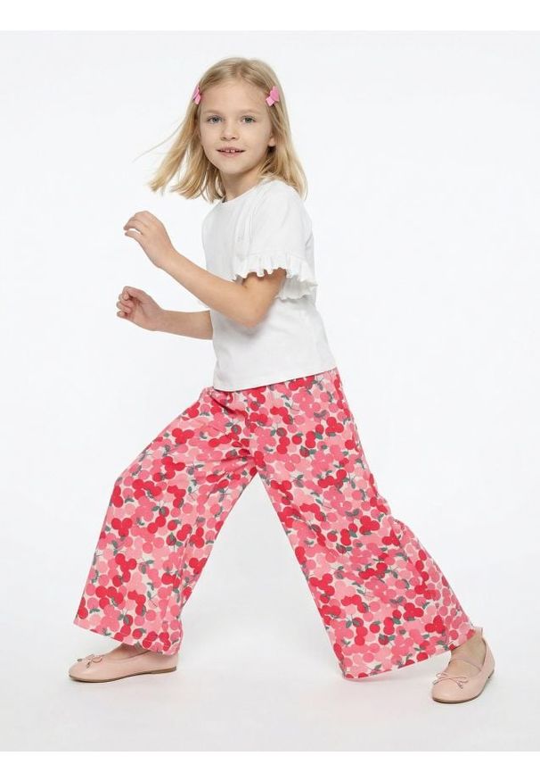 Sinsay - Spodnie wide leg ze wzorem - wielobarwny