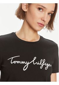 TOMMY HILFIGER - Tommy Hilfiger T-Shirt Signature WW0WW41674 Czarny Regular Fit. Kolor: czarny. Materiał: bawełna #5