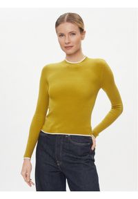 Vero Moda Sweter Flouncy 10299604 Żółty Slim Fit. Kolor: żółty. Materiał: syntetyk