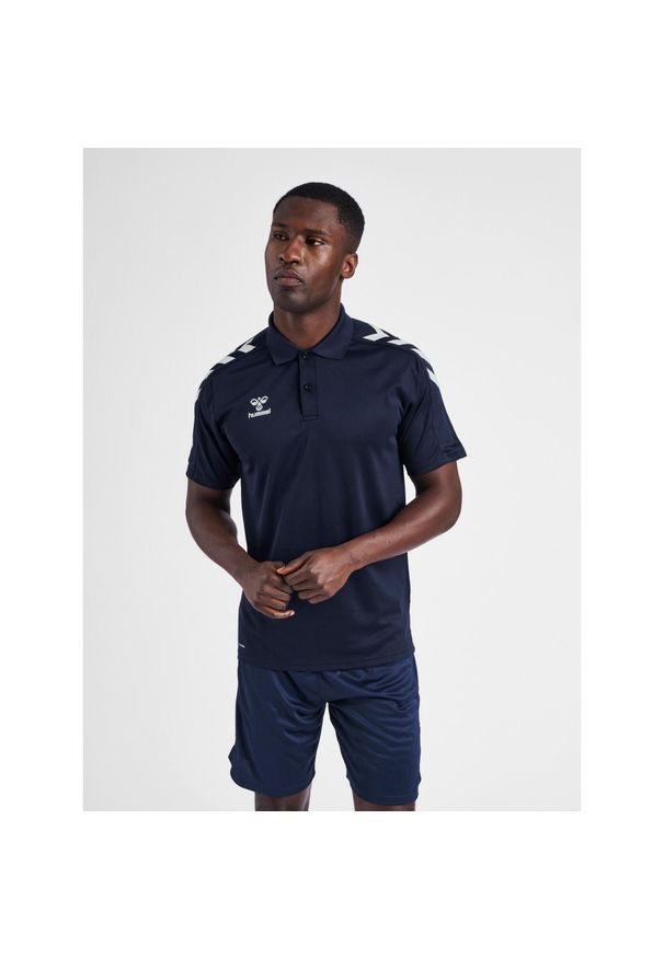 Polo Hummel hmlCore. Typ kołnierza: polo. Kolor: niebieski