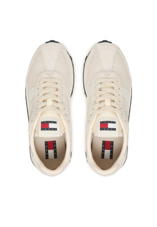 Tommy Jeans Sneakersy Tjw Retro Runner Archive EN0EN03013 Écru. Materiał: zamsz, skóra