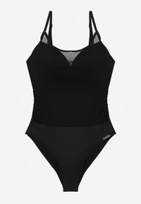 Renee - Czarny Jednoczęściowy Strój Kąpielowy z Siateczką i Wycięciem na Plecach Xenneth. Kolor: czarny #3