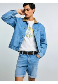 Big-Star - Szorty męskie jeansowe niebieskie Aden 255. Kolor: niebieski. Materiał: jeans. Sezon: lato. Styl: wakacyjny, klasyczny, elegancki #7