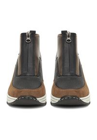 Rieker Botki N6352-25 Brązowy. Kolor: brązowy. Materiał: materiał #4