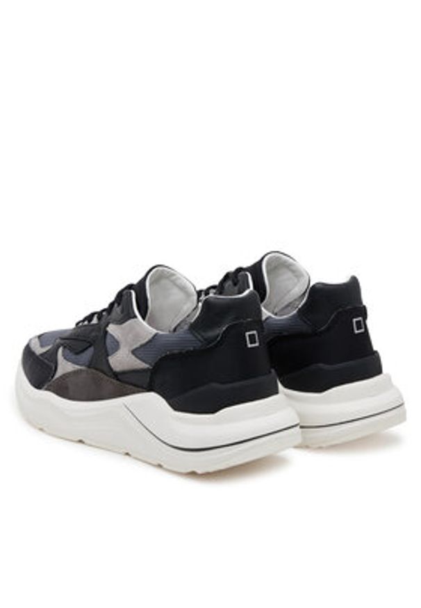 D.A.T.E. Sneakersy Fuga W421-FG-PU Czarny. Kolor: czarny. Materiał: skóra
