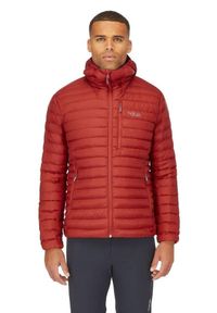 Kurtka puchowa męska Rab Microlight Alpine Jacket z kapturem. Typ kołnierza: kaptur. Kolor: czerwony. Materiał: puch