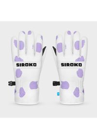 SIROKO - Dziecęce rękawice na snowboard i narty Sporty zimowe Siroko Doodle. Kolor: biały. Materiał: syntetyk, tkanina. Technologia: Thinsulate. Sezon: zima. Sport: snowboard, narciarstwo