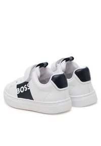 BOSS Sneakersy J52165 S Biały. Kolor: biały. Materiał: skóra #3