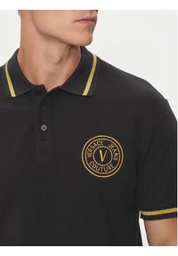 Versace Jeans Couture Polo 76GAGT02 Czarny Regular Fit. Typ kołnierza: polo. Kolor: czarny. Materiał: bawełna #5