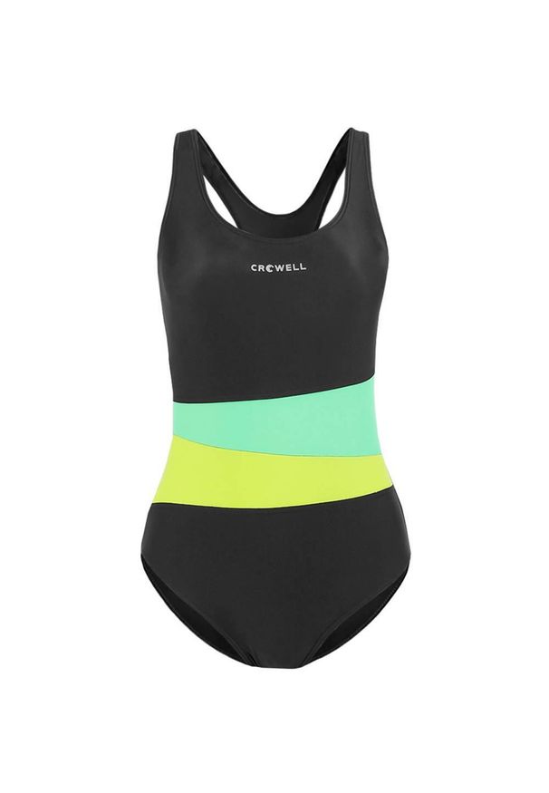 CROWELL - Damski Jednoczęściowy Kostium Kąpielowy Lola. Kolor: żółty, czarny, wielokolorowy, zielony