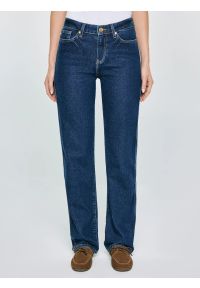 Big-Star - Jeansy damskie z prostą nogawką granatowe Myrra 545. Stan: podwyższony. Kolor: niebieski. Styl: elegancki, klasyczny #1