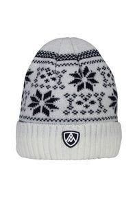 PEAK MOUNTAIN - Czapka Peak Mountain Bon-Micolor. Kolor: beżowy, wielokolorowy, biały. Sezon: zima. Styl: sportowy #1