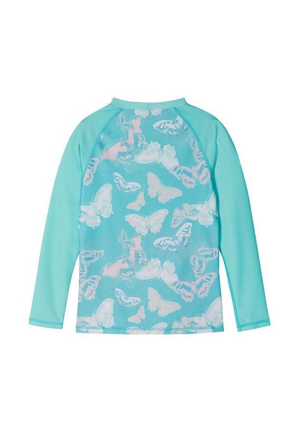 Reima longsleeve dziecięcy kolor turkusowy. Kolor: turkusowy. Materiał: włókno, materiał. Długość rękawa: długi rękaw