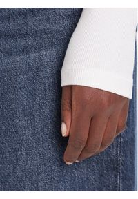 Calvin Klein Jeans Golf LV047D203G Biały Slim Fit. Typ kołnierza: golf. Kolor: biały. Materiał: bawełna #3