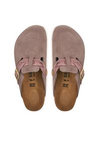 Birkenstock Klapki Boston Braided 1029122 Różowy. Kolor: różowy. Materiał: zamsz, skóra