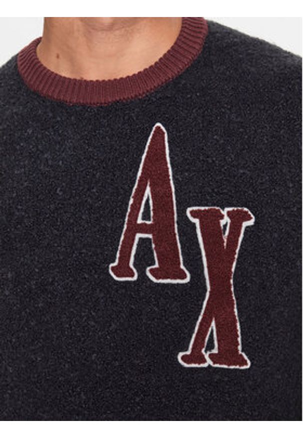 Armani Exchange Sweter 6RZM2B ZM3GZ 1510 Granatowy Regular Fit. Kolor: niebieski. Materiał: syntetyk