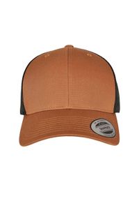 FLEXFIT - Dwukolorowa Czapka Trucker Retro. Kolor: brązowy, czarny, wielokolorowy. Styl: retro #1