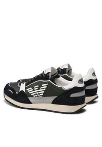 Emporio Armani Sneakersy X4X537 XM678 Q446 Khaki. Kolor: brązowy. Materiał: skóra, zamsz #8