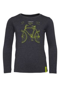 ZENZIMAT - Koszulka z długim rękawem LOAP Buvon chłopięca Dark Blue 134-140. Kolor: wielokolorowy, niebieski, żółty. Materiał: bawełna. Długość rękawa: długi rękaw. Długość: długie #1
