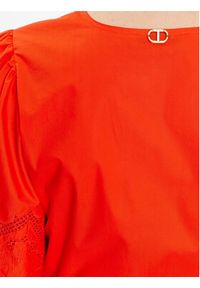 TwinSet - TWINSET Sukienka letnia 231TT2301 Pomarańczowy Regular Fit. Kolor: pomarańczowy. Materiał: bawełna. Sezon: lato #3