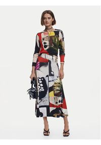 Desigual Sweter Collagelacro 25SWJF27 Kolorowy Regular Fit. Materiał: wiskoza. Wzór: kolorowy #8