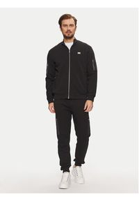 Karl Lagerfeld - KARL LAGERFELD Bluza 705070 551900 Czarny Regular Fit. Typ kołnierza: dekolt w karo. Kolor: czarny. Materiał: bawełna #5