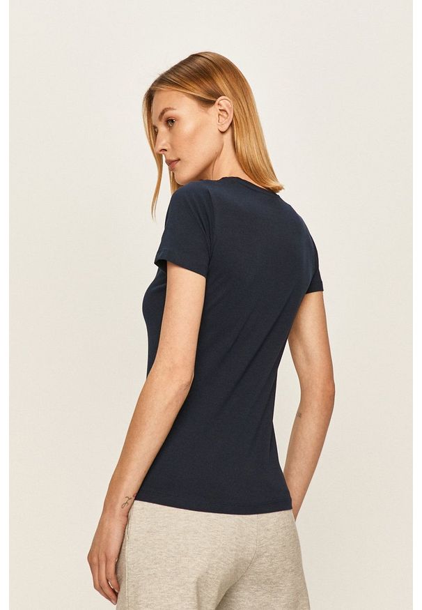 Pepe Jeans - Top New Virginia. Okazja: na co dzień. Kolor: niebieski. Materiał: dzianina. Styl: casual