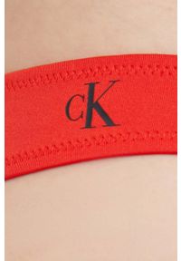 Calvin Klein brazyliany kąpielowe kolor czerwony. Kolor: czerwony. Materiał: włókno, dzianina, materiał #2