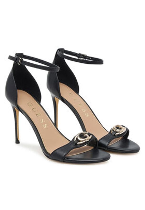 Guess Sandały FLTKAB LEA03 Czarny. Kolor: czarny. Materiał: skóra