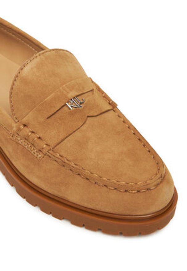 Lauren Ralph Lauren - LAUREN RALPH LAUREN Loafersy Marli 802974357001 Brązowy. Kolor: brązowy. Materiał: zamsz, skóra